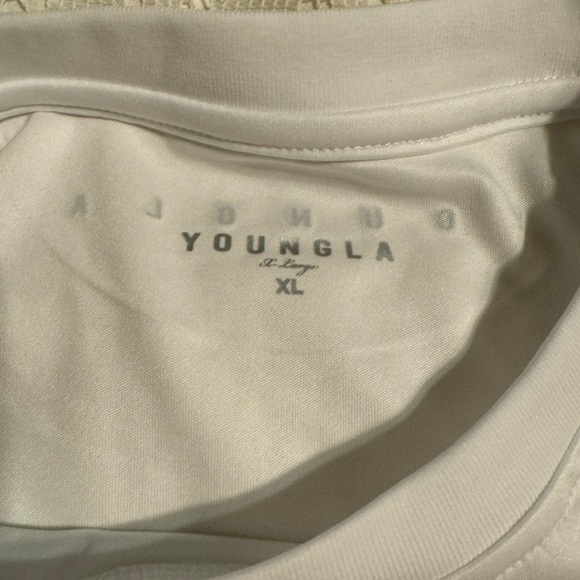 YoungLA Long Sleeve White Compression Workout Tee XL NWT - Picture 3 of 5